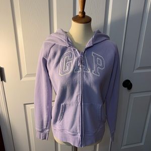 Light Purple Full Zip Gap Fleece Hoodie 